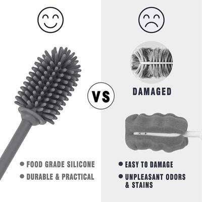 Silicone Water Bottle Cleaning Brush Cleaner Baby Bottles