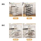 厂家批发现货零食收纳架储物架落地简易书架多层带轮可移动小推车