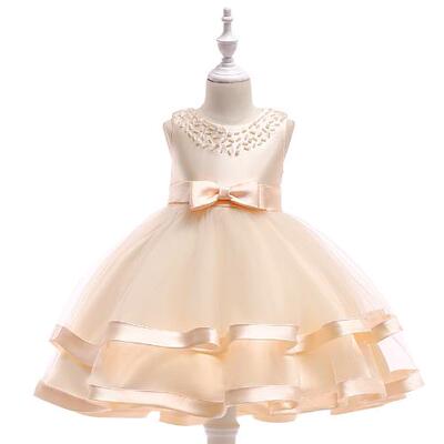 baby girl satin princess dress little host performance dress