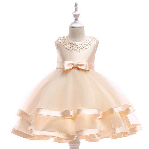 baby girl satin princess dress little host performance dress