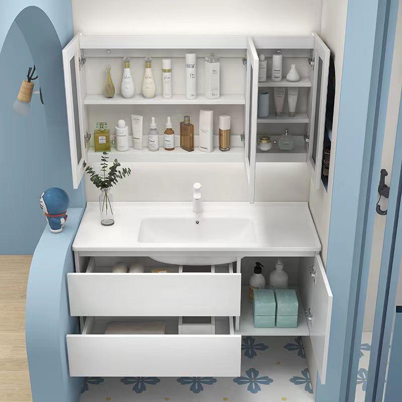 64cm洗漱台洗脸盆74厘米84/94/104公分114陶瓷一体组合卫浴浴室柜