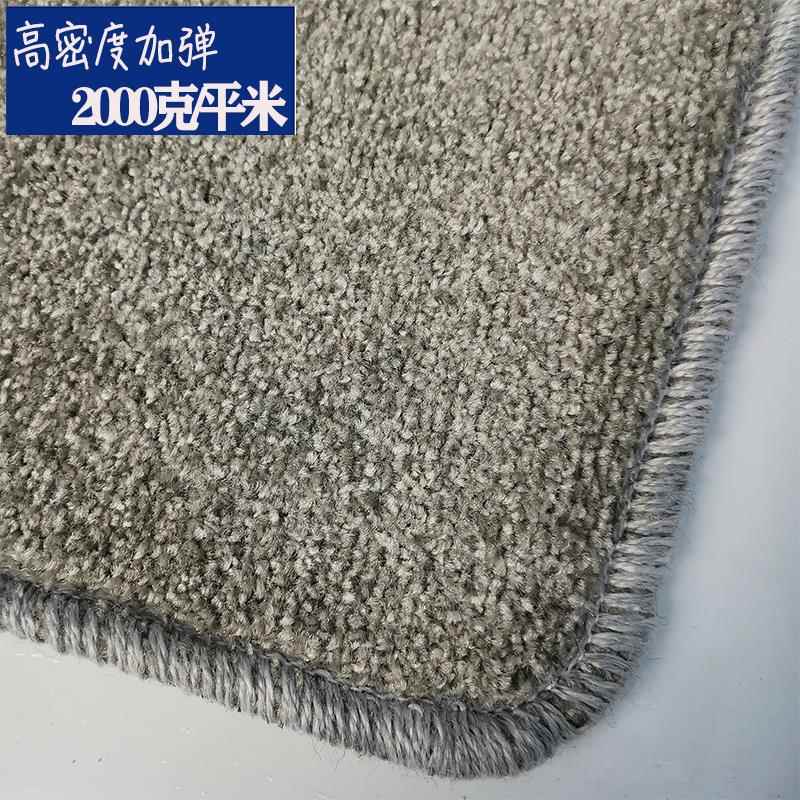 高档弯头纱圈绒黑黄红色轻奢满铺涤纶维粗厚纤地毯厅可茶几客超大