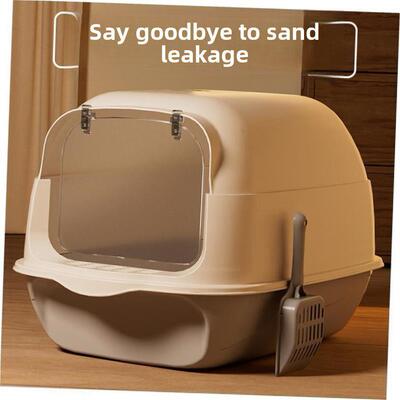 Cat litter box Fully enclosed cat supplies Large cat toilet