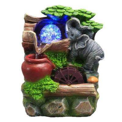 义乌小商品假山喷泉流水盆景加湿器花卉市场小盆载田园风滴水小型
