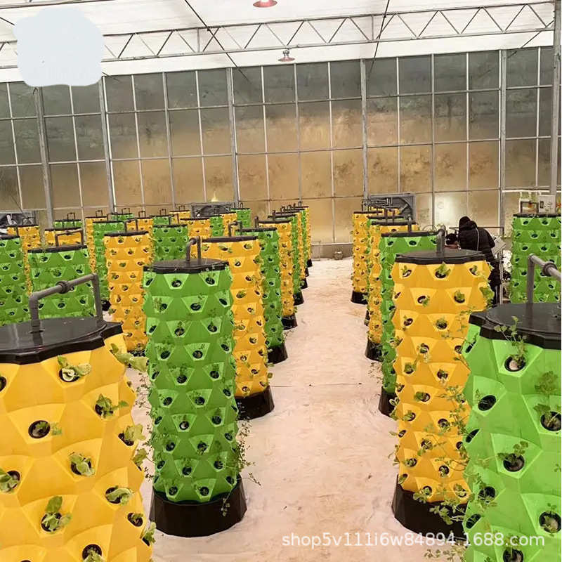 菠萝塔气雾栽培模式无土栽培种植蔬菜草莓雾培种植塔大棚立体栽培