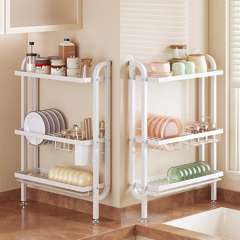 A10L碗架厨房置物架放碗沥水架碗筷收纳碗盘碗碟餐具台面小型简易