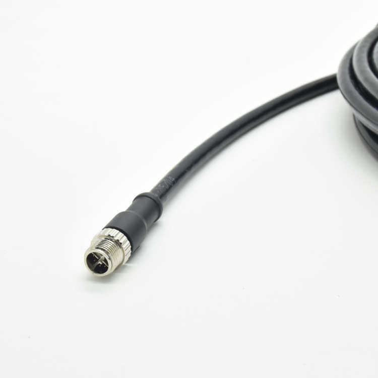 M12 X型8芯公头转RJ45连接器CAT6a超6类网线5米转接头M12总线控制