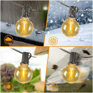 饰led灯串 户外露营万圣圣诞装 创意新品 g40灯串可调光24V防水