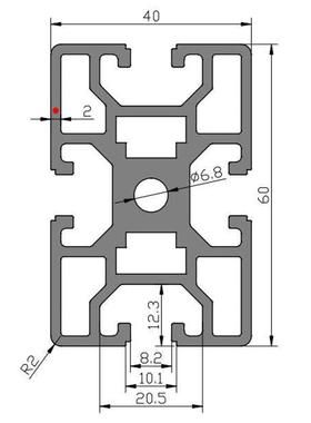 上海闽坚工业铝型材 4060重型铝型材 4060铝合金工作台铝材框架