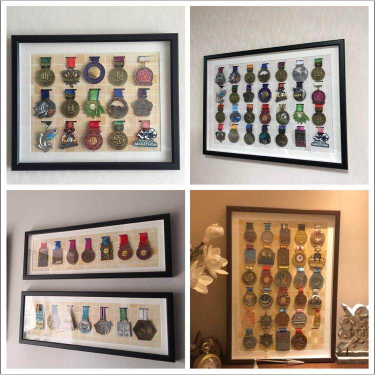 奖牌框马拉松奖牌展示架收纳展示框奖章keep奖牌金牌实木相框摆台