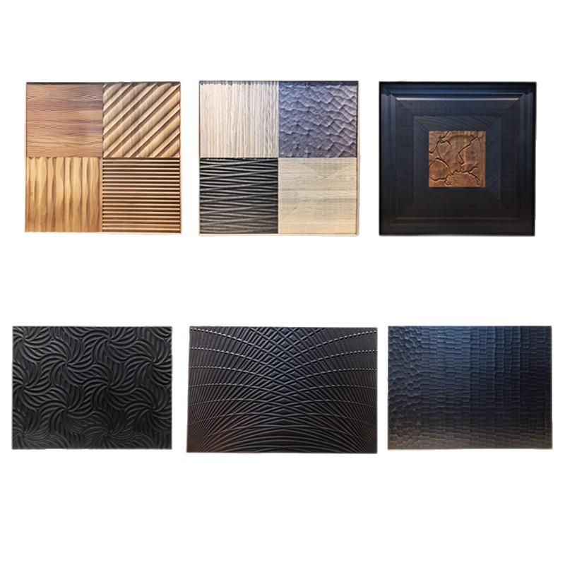 工厂客厅装饰画沙发背景墙挂画法极简3d立体实木雕刻挂画现代简约