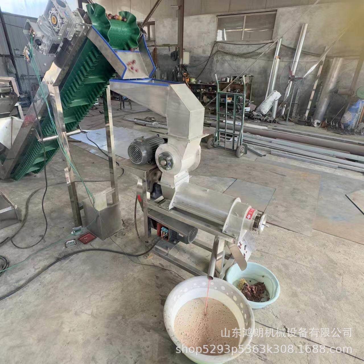 番茄蓝莓螺旋挤压出汁机 菠萝苹果萝卜大型破碎榨汁机 商用果蔬原