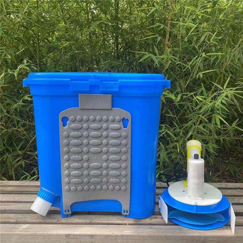 水稻田撒肥播种器电动超远射程鱼塘投饵器多功能单兵融雪抛撒器