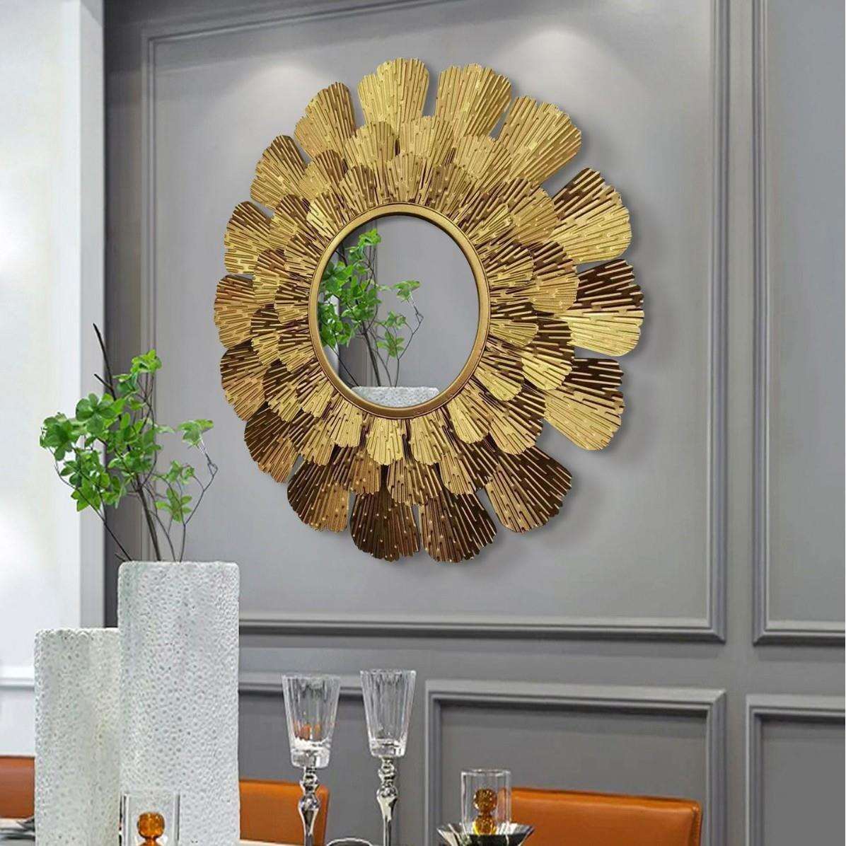 玄关墙面客厅背景装饰品壁挂挂画壁画装饰画镜子玻璃装饰