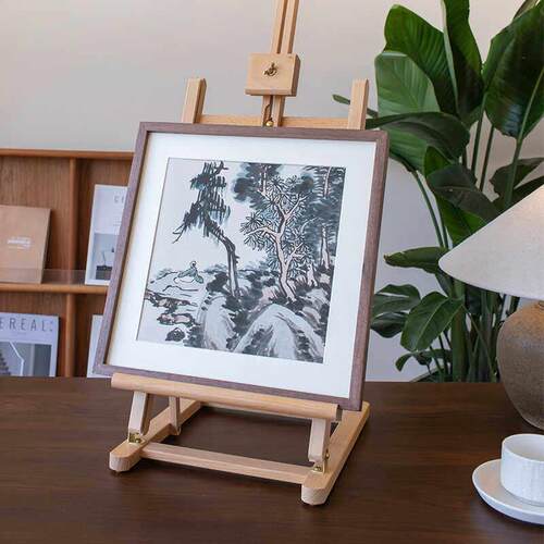 实木画框装裱相框架挂墙8k开4K海报外框拼图展示直角胡桃打印裱