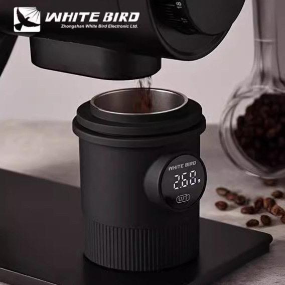 带秤接粉杯称重咖啡秤手冲意式咖啡电子秤落粉器咖啡豆称量杯