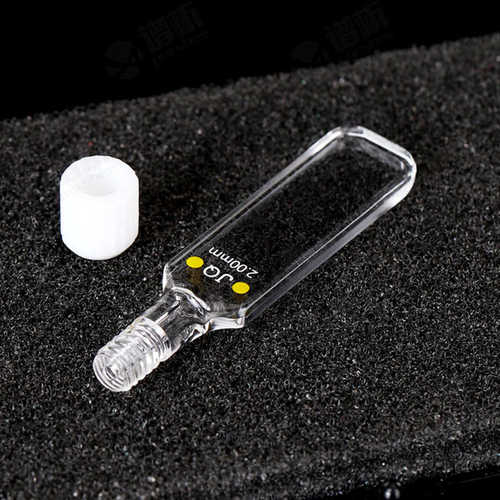 2mm螺口密闭式石英比色皿光胶一体耐高温耐腐蚀 jgs1材质
