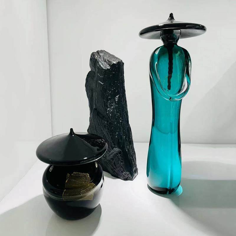 新款直销琉璃轻奢水晶玻璃工艺品 室内摆件 客厅东方神韵琉璃工艺