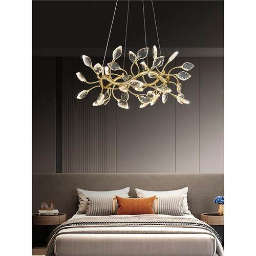 小众款树枝吊灯格调设计款水晶装饰灯客厅灯餐厅灯法式温馨卧室灯