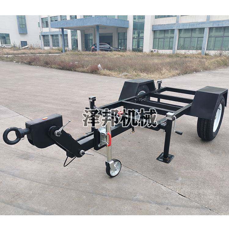 两轮框架拖车牵引物流工具车转运机组底盘骨架拖车前后桥