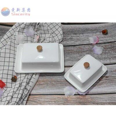 Ceramic butter saucer fruit dish with cover small fruit dish