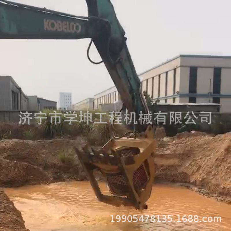 挖机筛网斗热销滚筒筛分斗挖机分拣设备