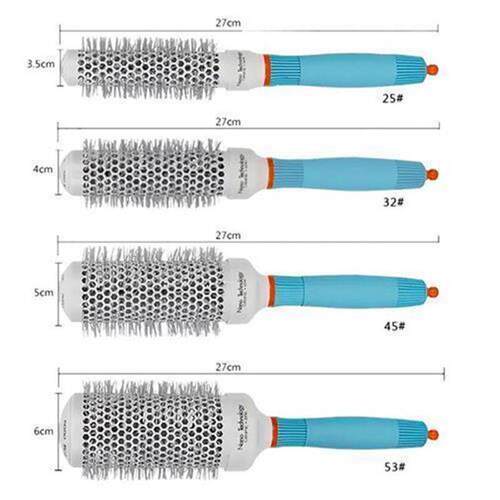 Professional Round Blue Hair Brush Ceramic Ion Hairbrush Com