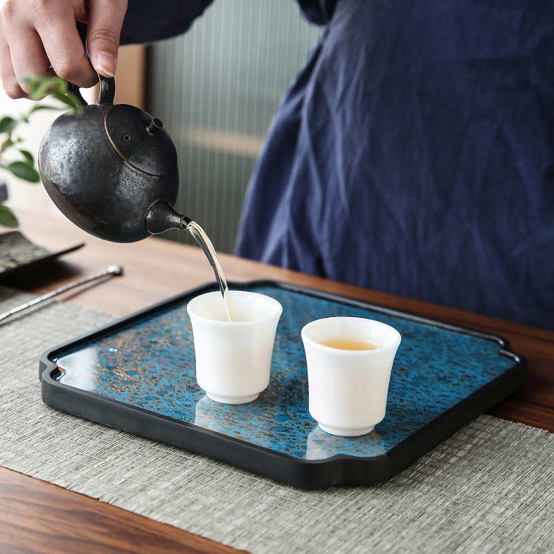 茶盘家用小型干泡盘仿大漆茶台实木简约托盘功夫茶具茶海壶承轻奢