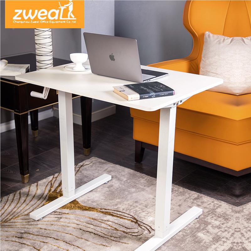 手摇升降402桌学习桌用手动手书摇升家降桌人体工学站立办公桌