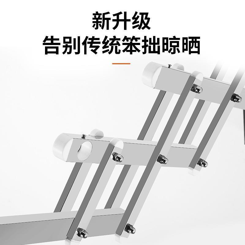 创意304不锈钢推拉晾衣杆家居阳台窗外三杆可伸缩晒衣架晒被架子