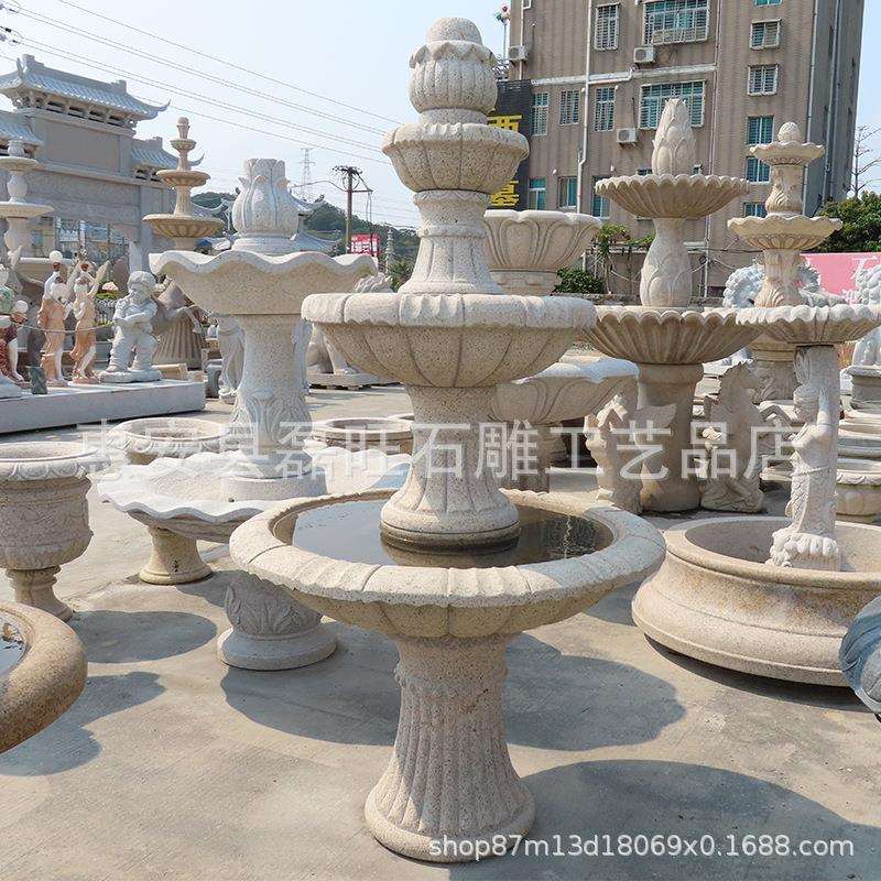 厂家石雕喷泉石刻石雕喷泉价格园林景观石头喷泉设计广场喷泉
