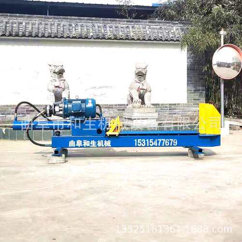 25吨80行程 中型电动劈木机 移动液压劈柴机220V 果木劈材器