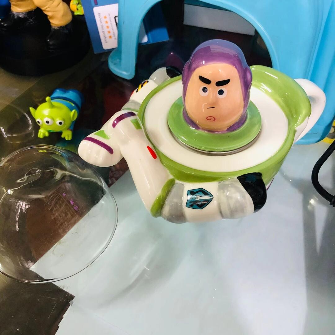 巴斯光年茶壶带过滤网陶瓷茶具茶漏泡茶杯笔筒烟灰缸三眼仔茶壶