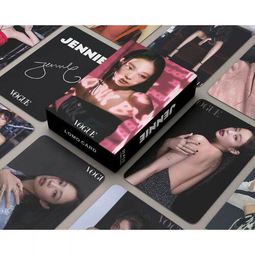 粉墨Jennie小卡Vogue杂志个人卡金珍妮收藏卡周边盒装应援照片卡