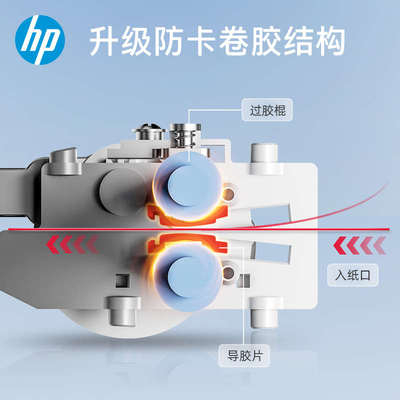 HP惠普塑封机照片过塑机塑封膜办公智能家用小型相片过塑压膜机办
