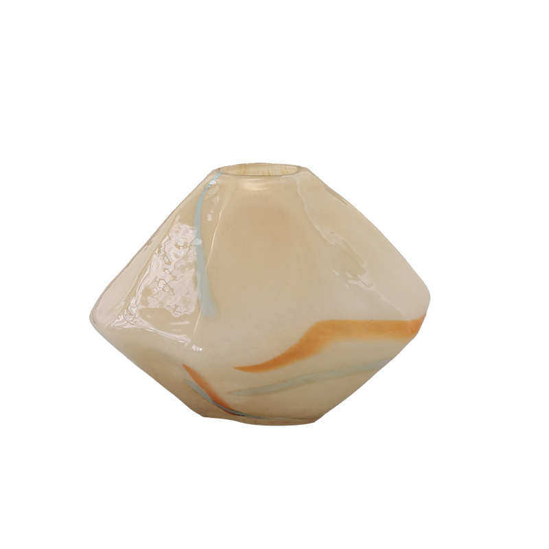 家居装饰水培高级玻璃感花瓶花复摆件奶油圆锥插花器桌面客厅古风,家居饰品,花瓶,淘宝优惠券,粉丝福利购,淘宝优惠卷