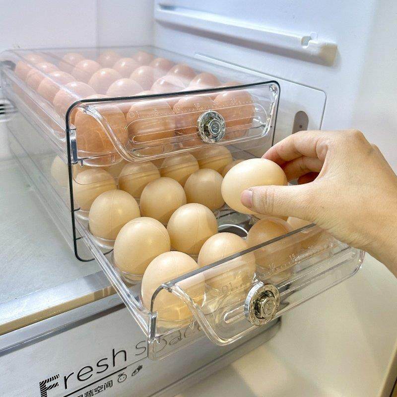 冰箱专用抽屉式鸡蛋收纳盒食品级防碎冷藏保鲜蛋托 托厨房整理神,收纳整理,食物收纳盒,淘宝优惠券,粉丝福利购,淘宝优惠卷