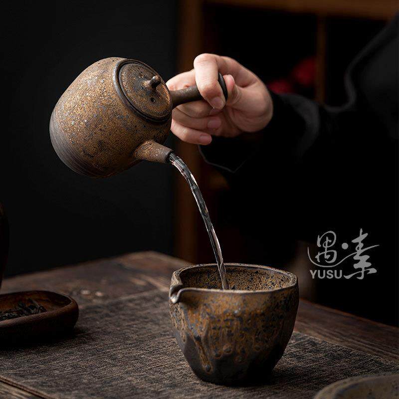 家用陶瓷侧把CH-21120中复古手把壶壶带过滤泡茶壶小式茶壶功夫陶