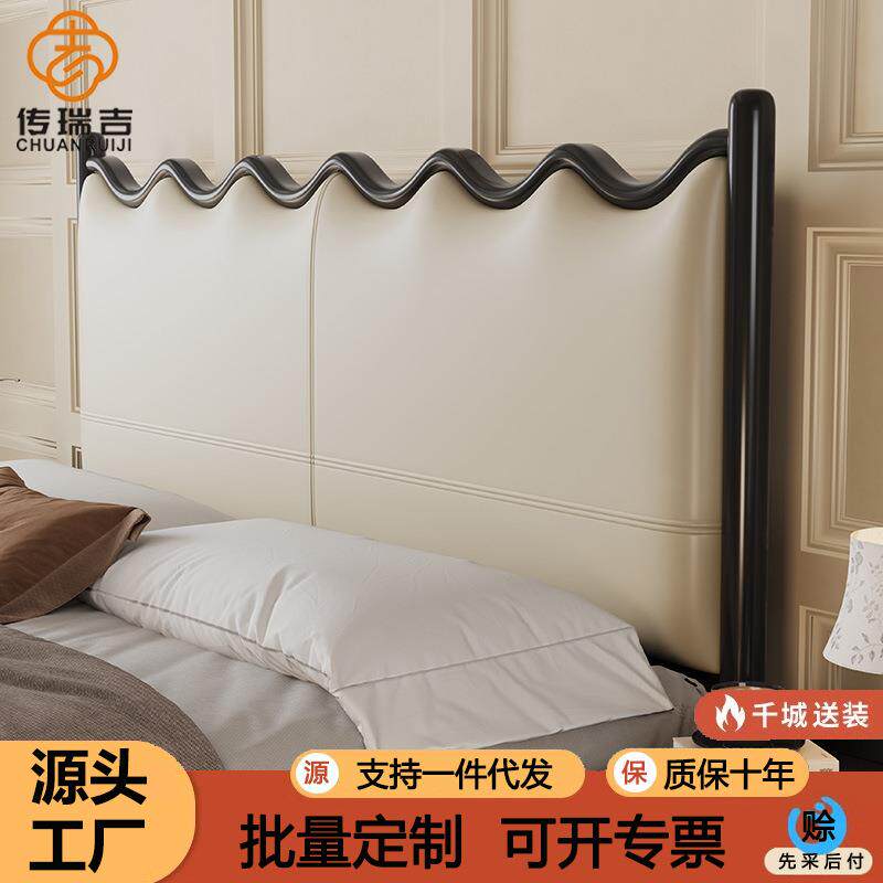 涟漪实木床现代简约北欧双人床1.5米公主床1.8主卧婚床中古风家具