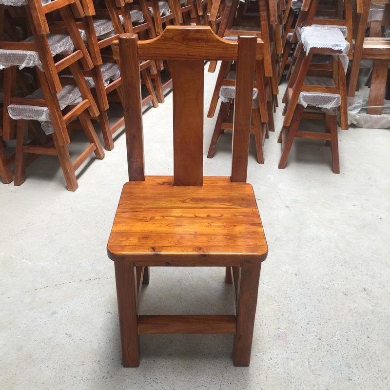 古榆情怀 老榆木纯实木家具简约餐椅靠背椅子厂家供应