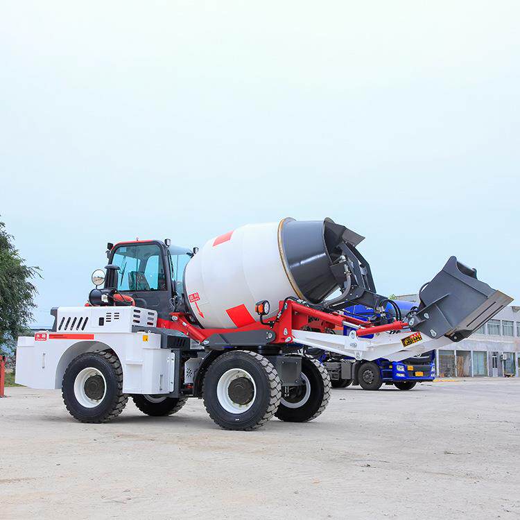 现货一体式混凝土平口移动罐自上料搅拌一体机柴油自上料搅拌