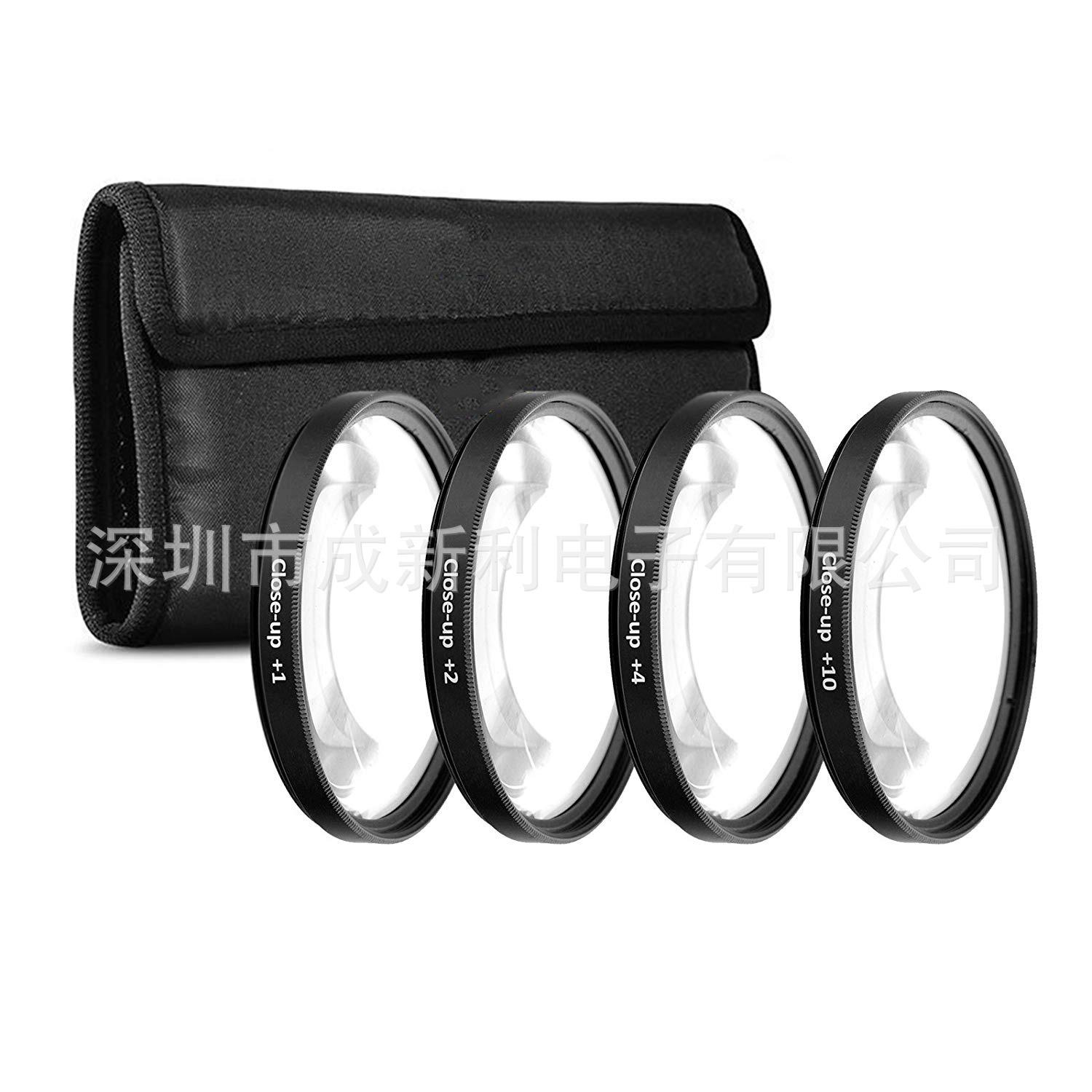 40.5\58\62\67\72\77mm 近摄1倍,2倍,4倍,10倍反相机滤镜套装