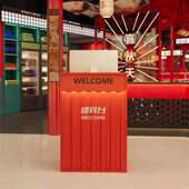 吧台收银台带灯柜台酒吧餐饮铁艺迎宾台工业风前台接待台商用吧台