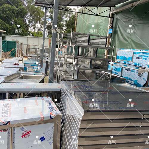 304 整体不锈钢橱柜家用简易厨房灶台水槽柜农村储物收纳加厚碗柜