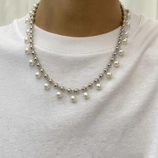 temperament single layer Pearl chain simple bead necklace