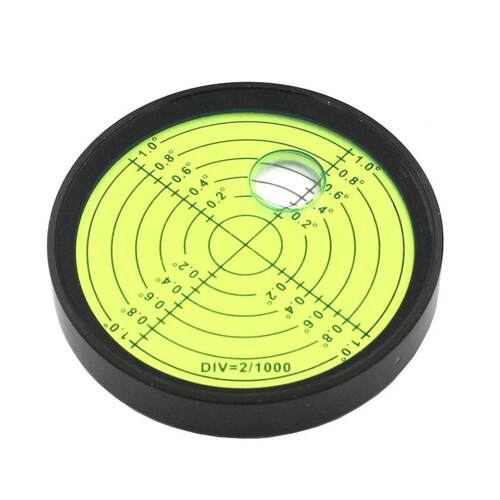 高精度万向水平仪金属外壳圆形水平泡珠光学平台水准仪60x10mm6分