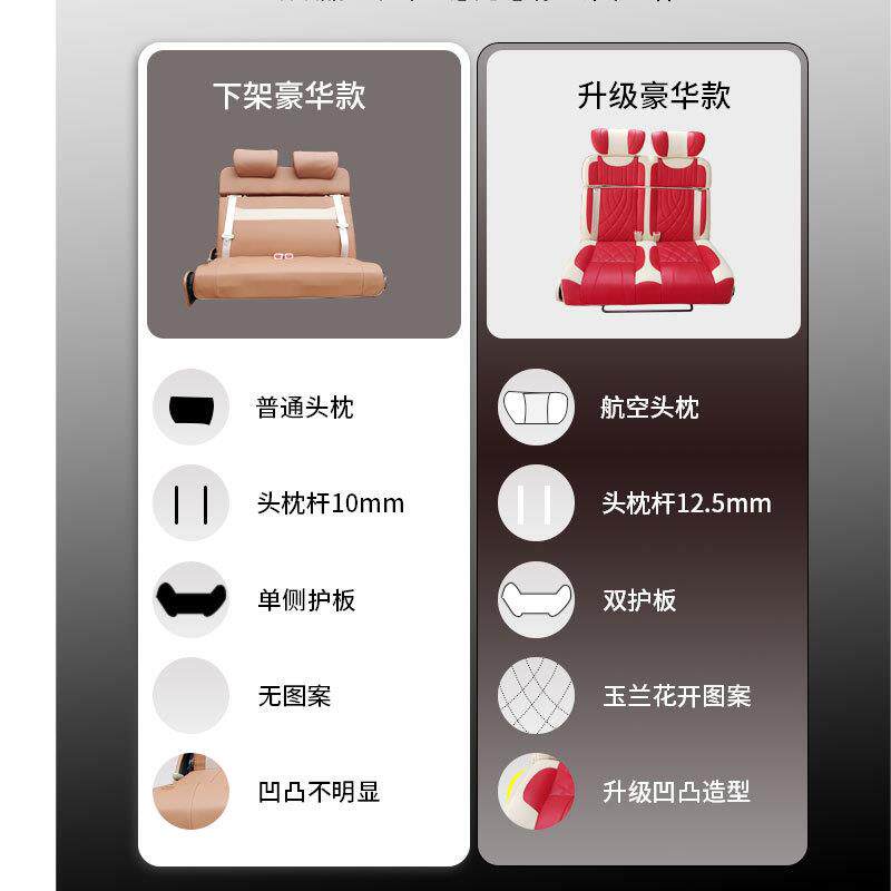 铜车马房车商务车改装副驾驶汽车单人座椅放平当床靠背可任意调整