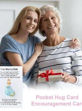Pocket Greeting Cards Cute Pocket Hug Cards Cat Greeting