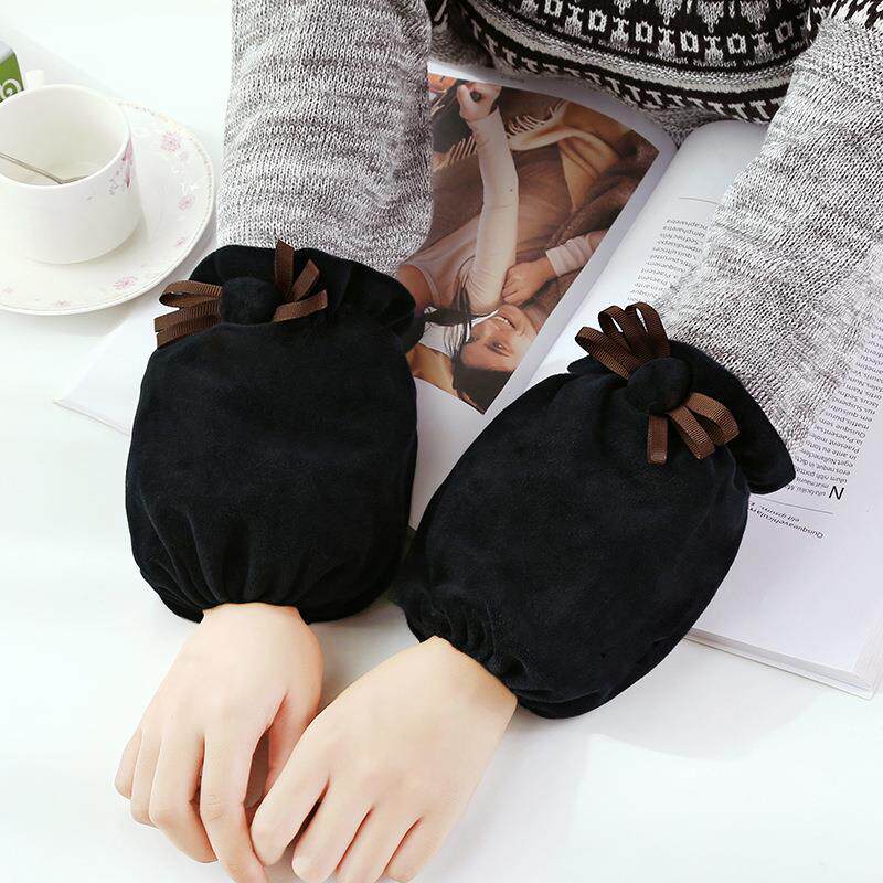 秋冬可爱短款毛绒工作护袖套成人办公居家防污套袖头手袖女士学生