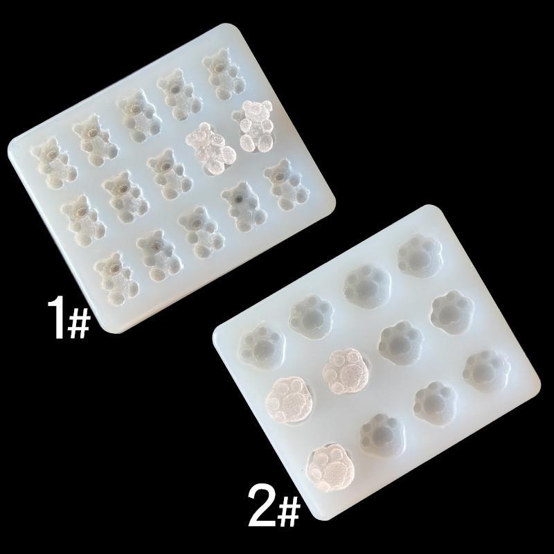 创意手工自制diy硅胶火漆印章蜡粒模具小熊烘焙封口蜡脱模工具